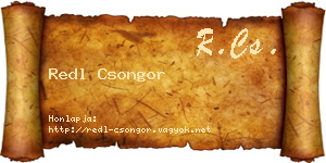 Redl Csongor névjegykártya